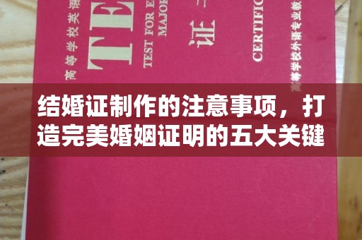 黄浦结婚证制作的注意事项，打造完美婚姻证明的五大关键点